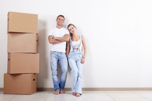 Removal van and moving crew handling a same-day house move in Fulham