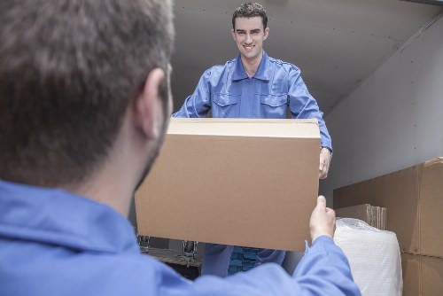 Removal van serving residential moves in Fulham streets