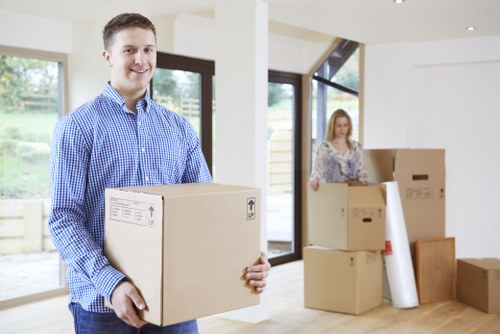 Professional office movers coordinating a local Fulham relocation
