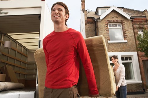 Fragile items wrapped securely with packing materials for Fulham customers