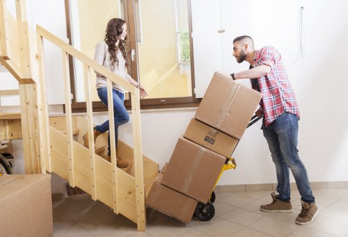 Removal professionals handling a residential move in Fulham