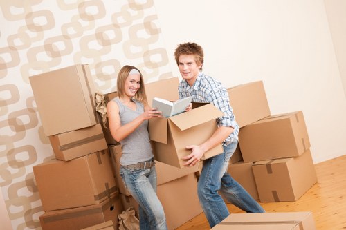 Packing and moving boxes with a man and van in Fulham