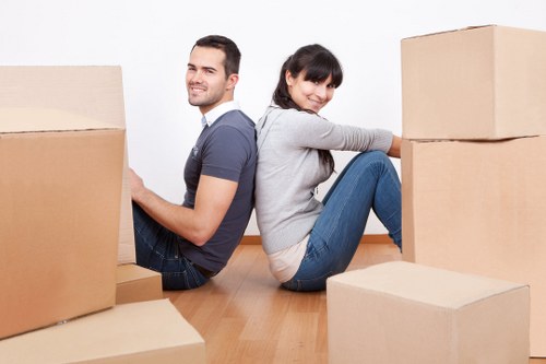 Removal van prepared for a move in Fulham near local homes