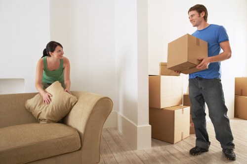 Waste removal and lawful disposal service by a moving crew