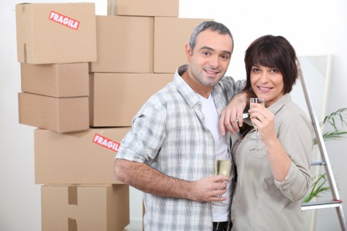 Removal van loaded for a residential move near Fulham